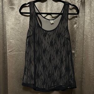 Old Navy Black Lace Tank Top